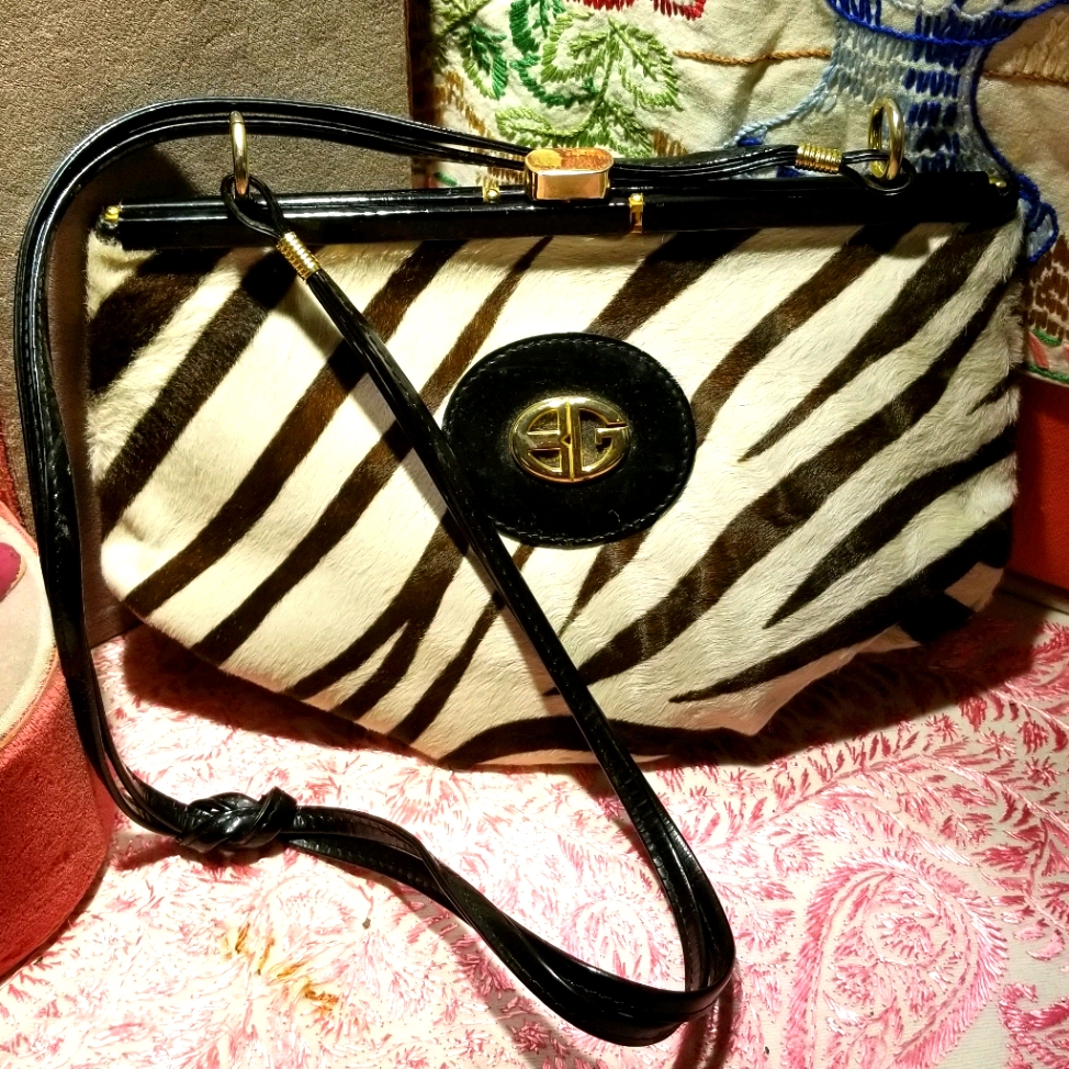 Vintage Couture Zebra Leather Bon Gout Denmark Bag